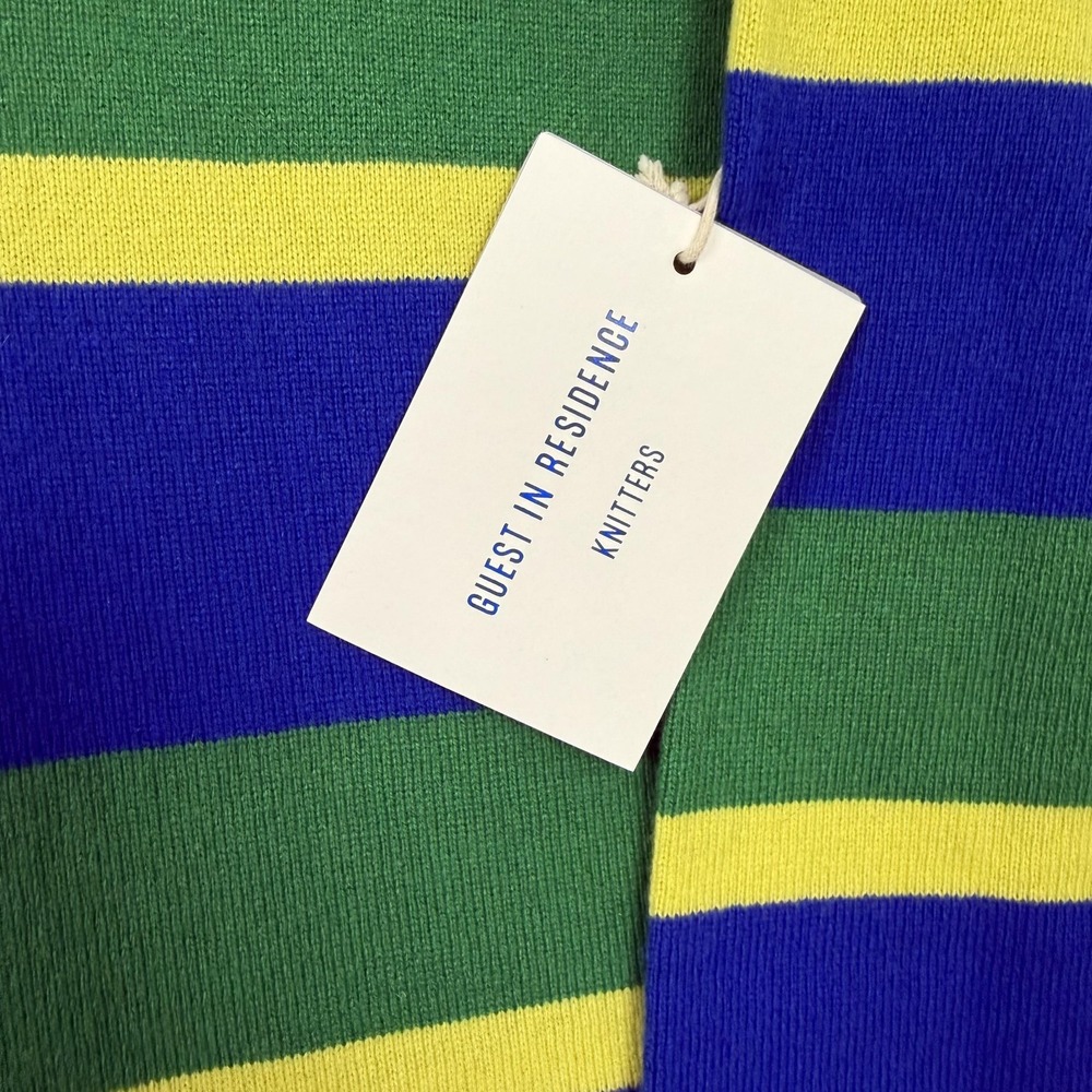 Guest In Residence Sweater Mens Small Striped Rugby 100% Cashmere Knit Pullover - Picture 8 of 15